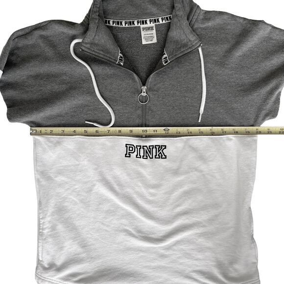 Victoria Secret Y2K PINK Sweatshirt Womens Small Gray White Pullover Relaxed Fit - Picture 11 of 11